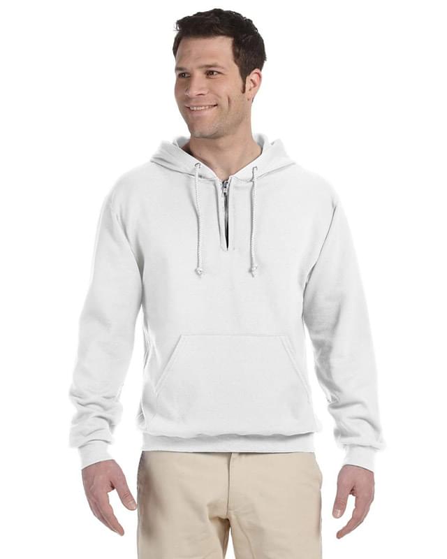 8 oz., 50/50 NuBlend? Fleece Quarter-Zip Pullover Hood