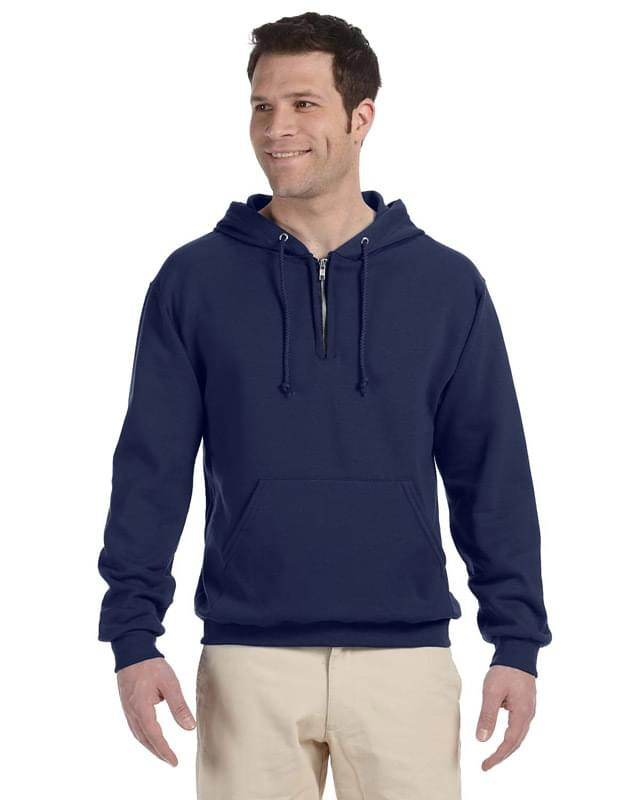 Adult NuBlend Fleece Quarter-Zip Pullover Hooded Sweatshirt