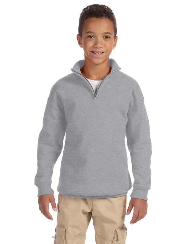 Youth 8 oz. NuBlend Quarter-Zip Cadet Collar Sweatshirt