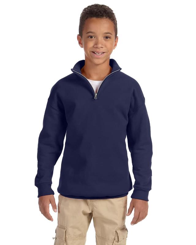 Youth 8 oz. NuBlend Quarter-Zip Cadet Collar Sweatshirt