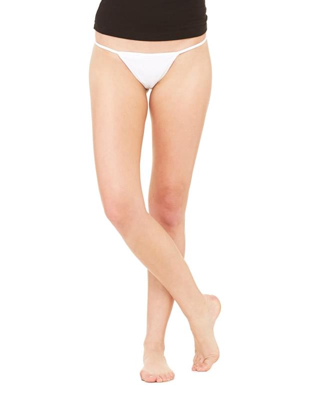 Ladies' Cotton/Spandex Thong Bikini