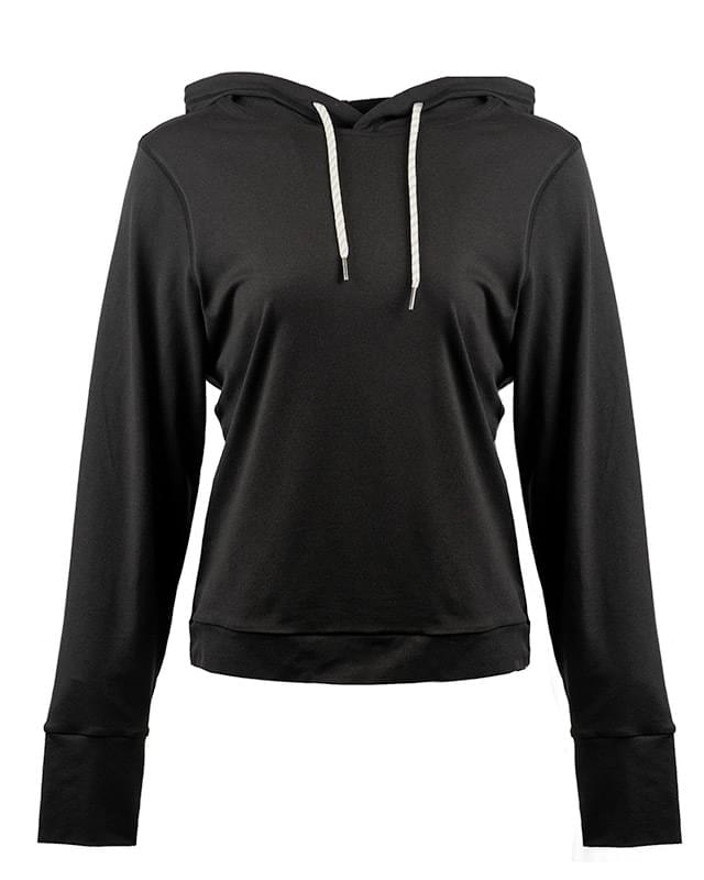 Ladies' Modest Crop Hooded Sweatshirt