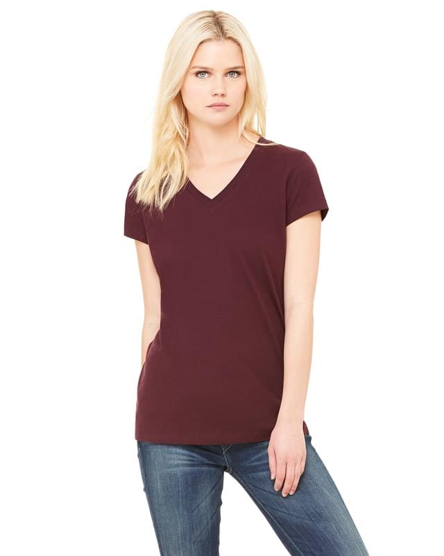 Ladies' Jersey Short-Sleeve V-Neck T-Shirt