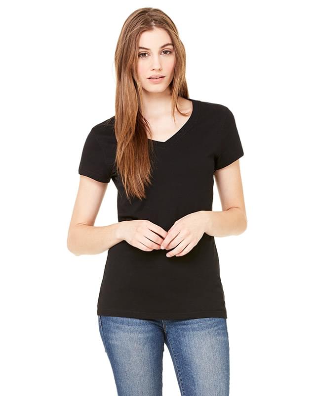 Ladies' Jersey Short-Sleeve V-Neck T-Shirt