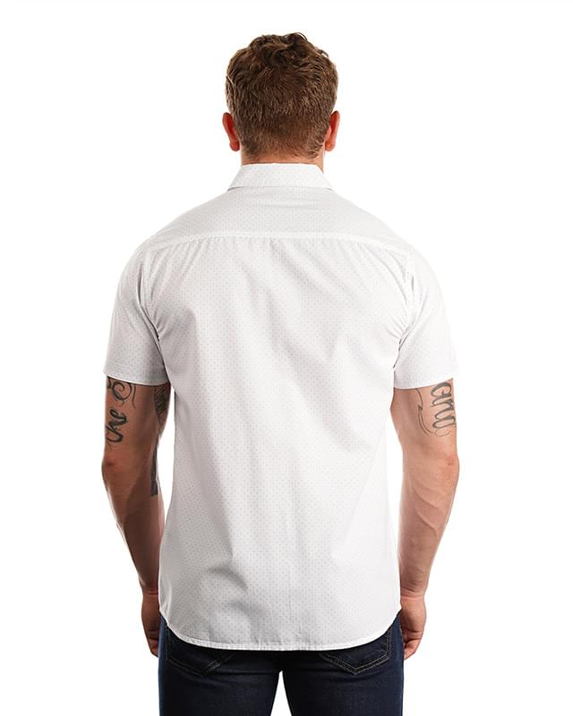 Men's Peached Poplin Short Sleeve Woven Shirt Men's Peached Poplin Short Sleeve Woven Shirt