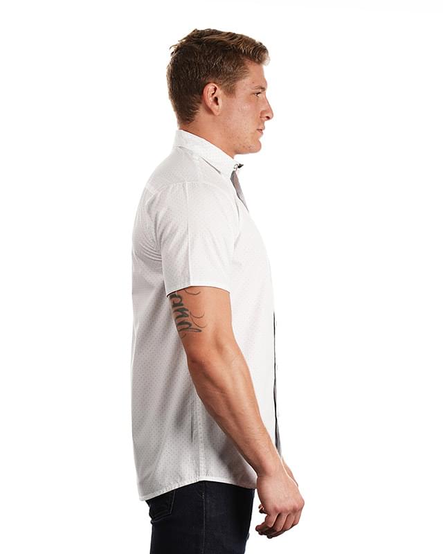 Men's Peached Poplin Short Sleeve Woven Shirt Men's Peached Poplin Short Sleeve Woven Shirt