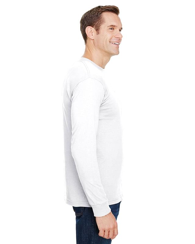 Unisex Union-Made Long-Sleeve Pocket Crew T-Shirt