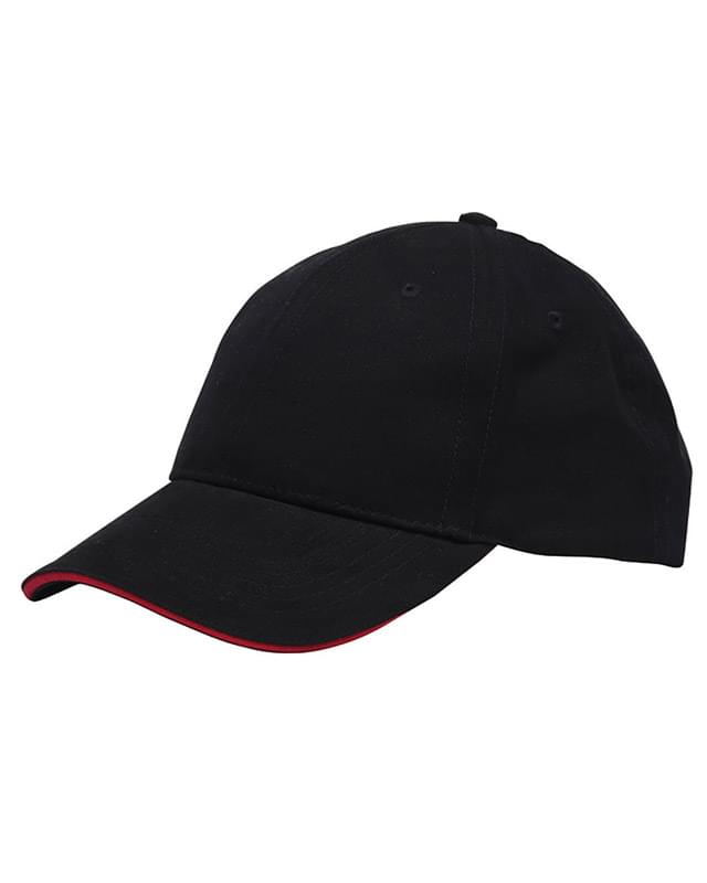 100% Washed Cotton Unstructured Sandwich Cap