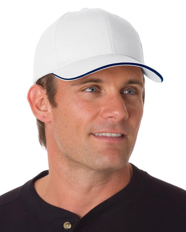 100% Brushed Cotton Twill Structured Sandwich Cap