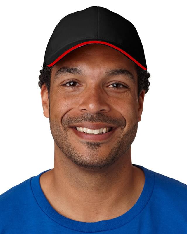 100% Brushed Cotton Twill Structured Sandwich Cap