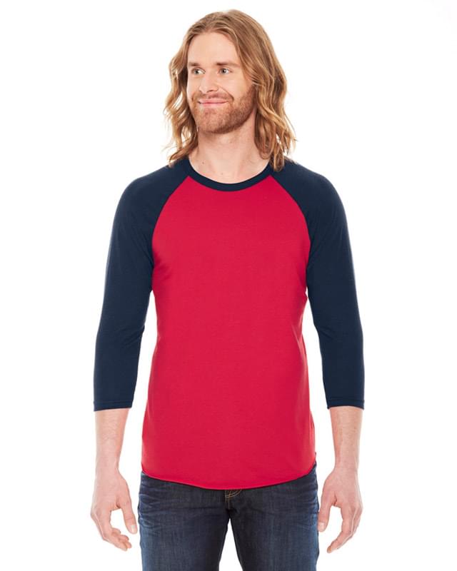 Unisex Poly-Cotton 3/4-Sleeve Raglan T-Shirt