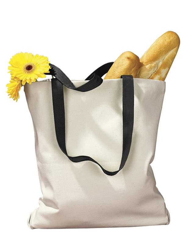 Canvas Tote with Contrasting Handles