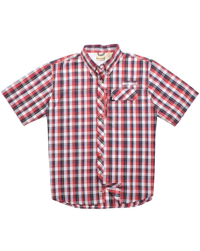 Men's Tall Sport Utility Short-Sleeve Plaid Shirt