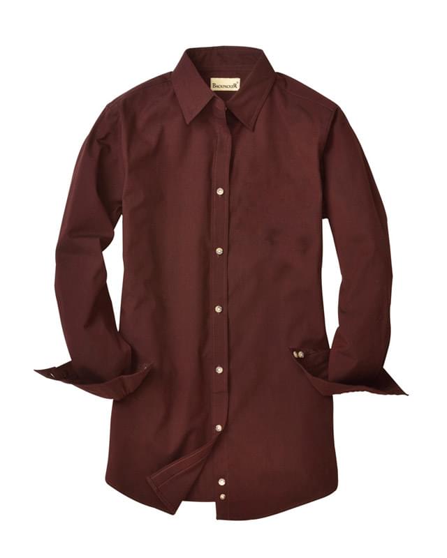 Ladies' Nailshead Long-Sleeve Woven Shirt