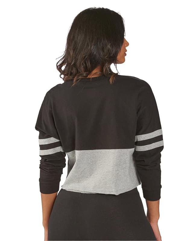 Ladies' Cropped Retro Pom Pom Jersey Fleece