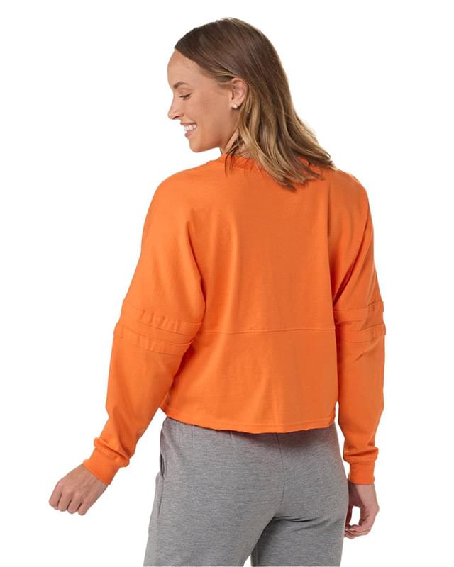 Ladies' Cropped Retro Pom Pom Jersey Fleece