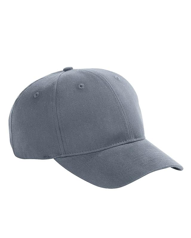 6-Panel Brushed Twill Structured Cap