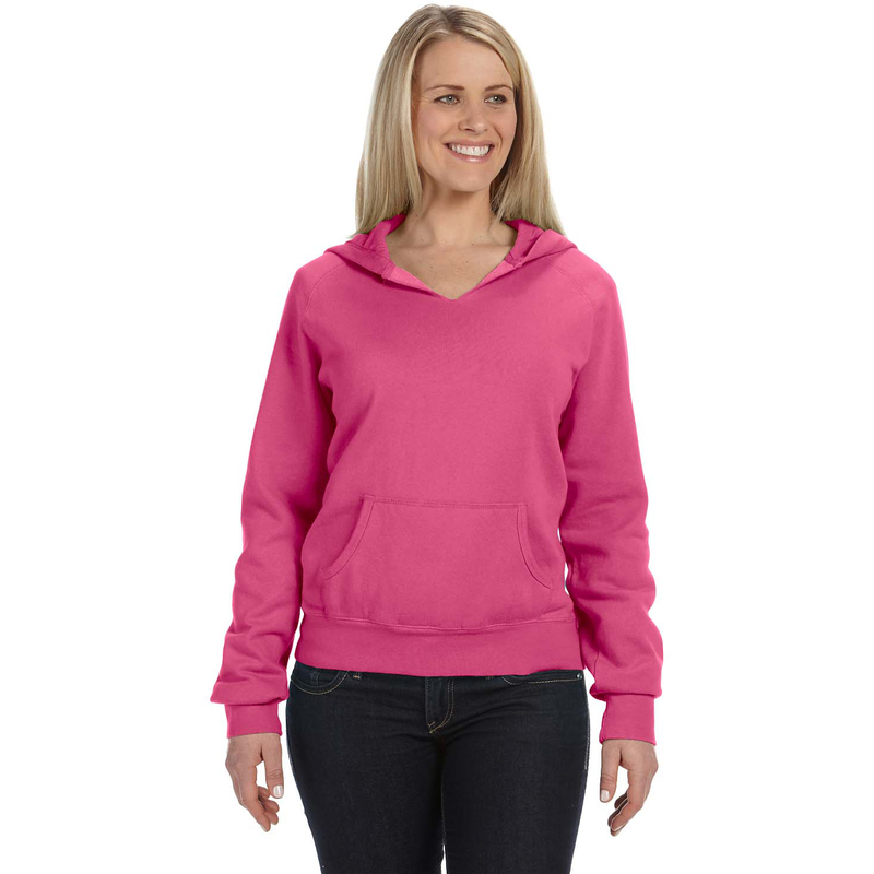 Ladies' 10 oz. Garment-Dyed Front-Slit Pullover Hood