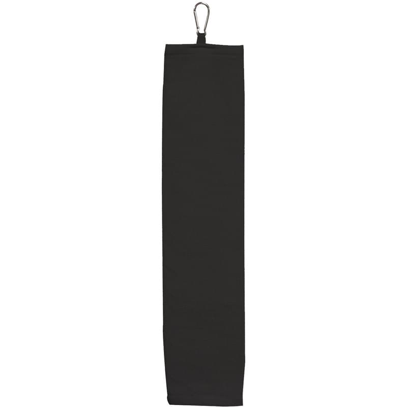 Tri-Fold Velour Golf Towel with Carabiner