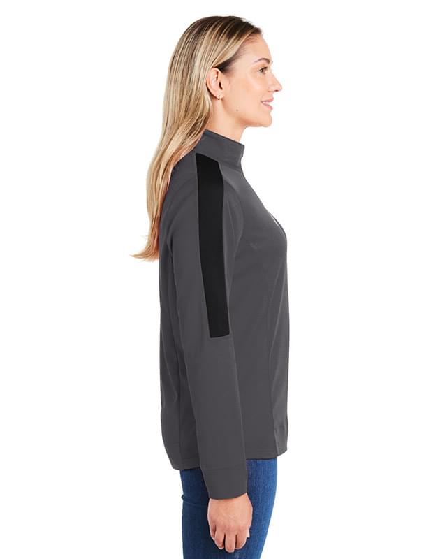 Ladies' Market Snag Protect Mesh Colorblock Quarter-Zip