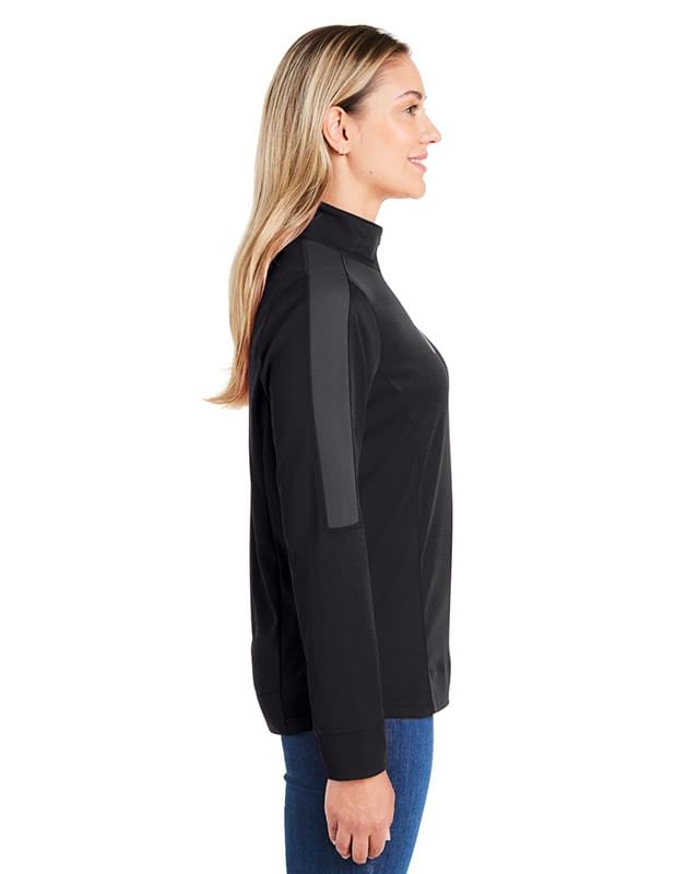 Ladies' Market Snag Protect Mesh Colorblock Quarter-Zip