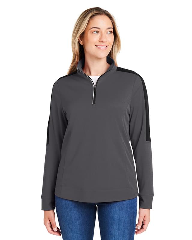 Ladies' Market Snag Protect Mesh Colorblock Quarter-Zip