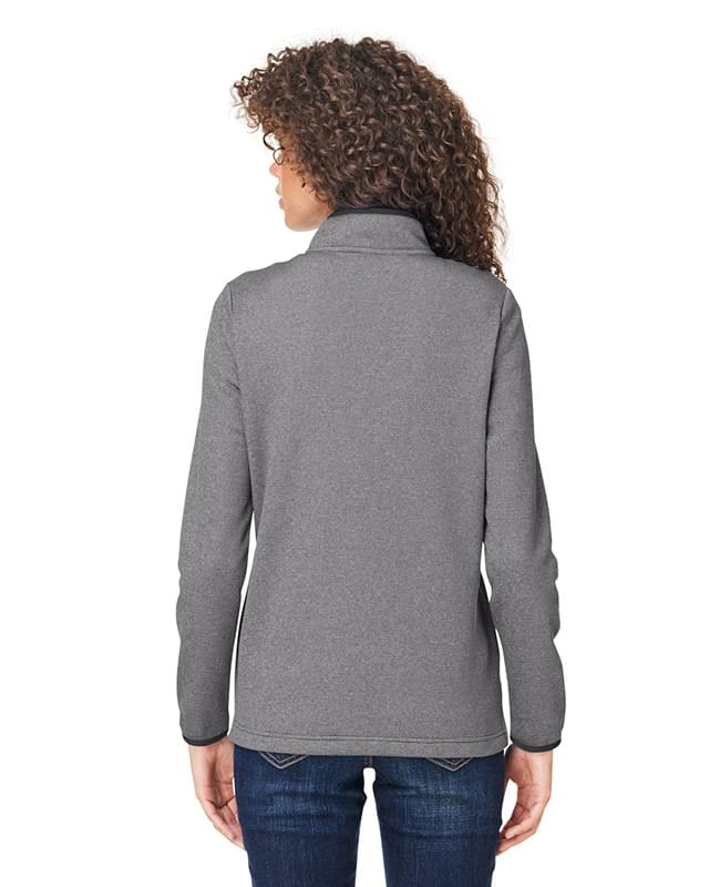 Ladies' Venture Heathered Stripe Quarter-Zip