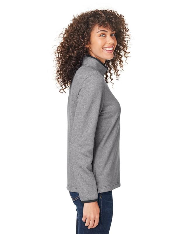 Ladies' Venture Heathered Stripe Quarter-Zip