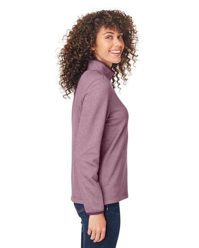 Ladies' Venture Heathered Stripe Quarter-Zip