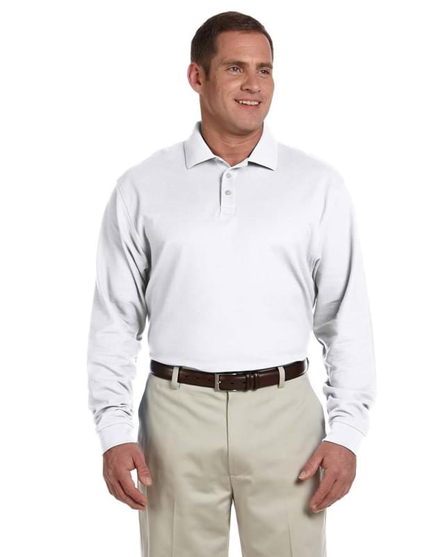 Men's Pima Pique Long-Sleeve Polo