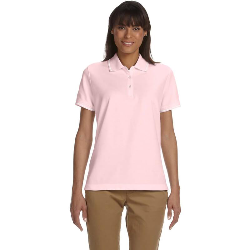 Ladies' Pima Piqu Short-Sleeve Tipped Polo