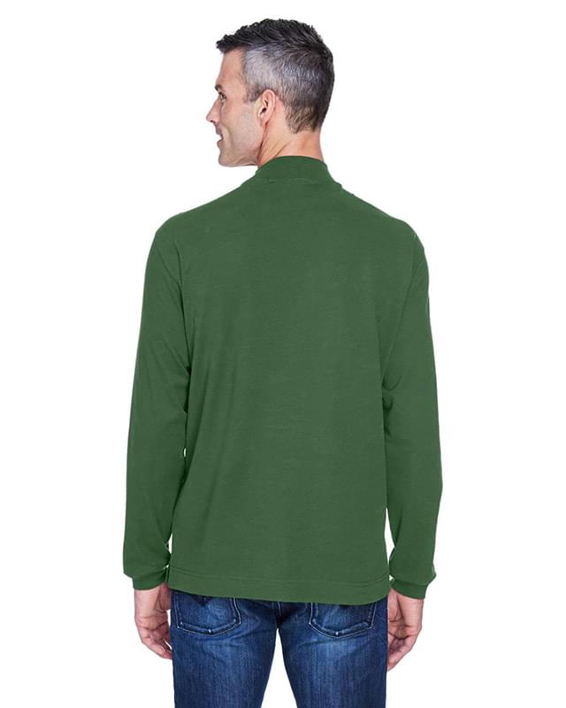 Adult Sueded Cotton Jersey Mock Turtleneck