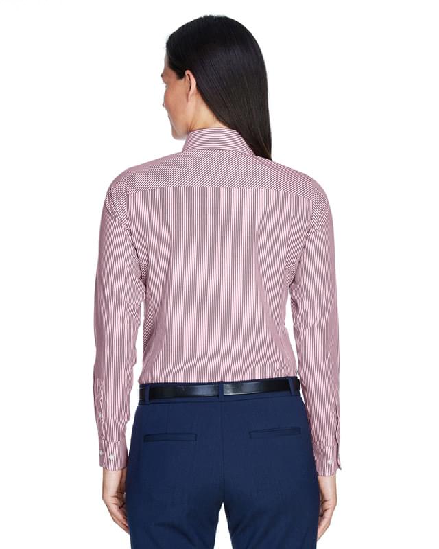 Ladies' Crown Collection Banker Stripe Woven Shirt