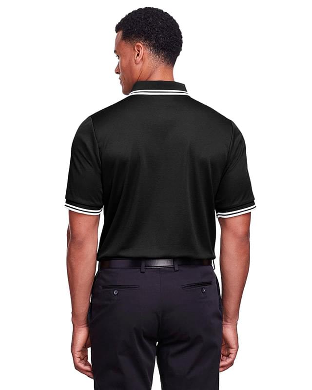 CrownLux Performance Men's Plaited Tipped Polo