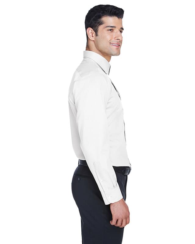 Men's Crown Collection Solid Stretch Twill Woven Shirt