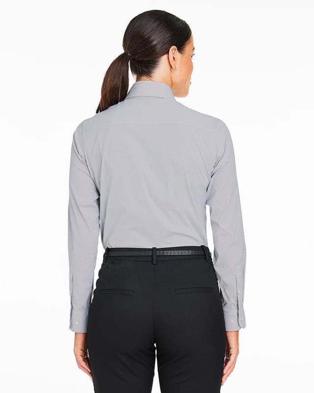 CrownLux Performance Ladies' Microstripe Shirt