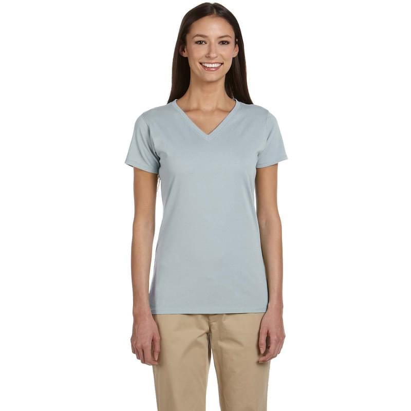 Ladies' 4.4 oz., 100% Organic Cotton Short-Sleeve V-Neck T-Shirt