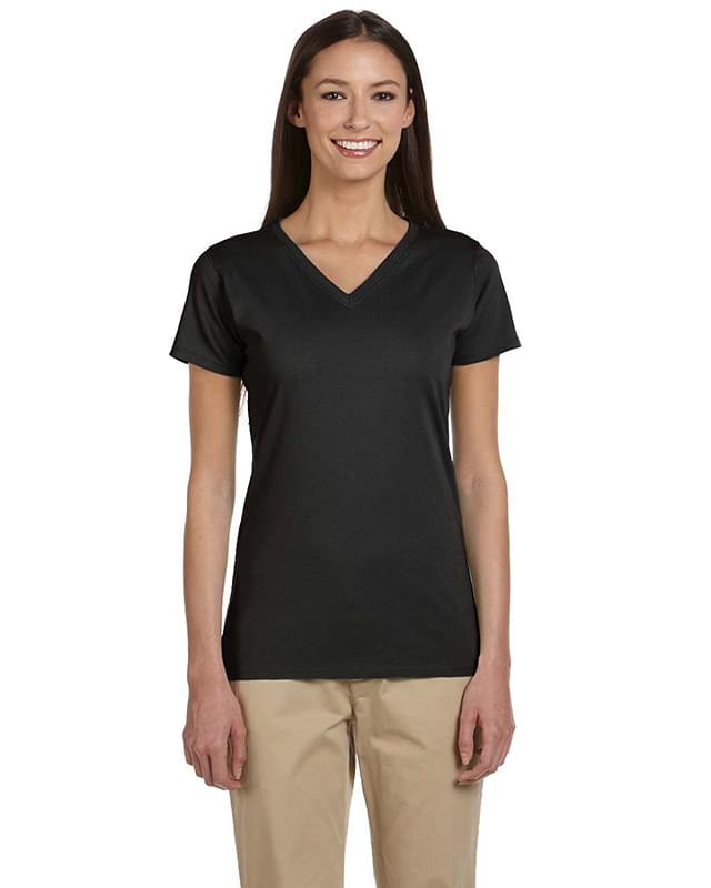 Ladies' 4.4 oz., 100% Organic Cotton Short-Sleeve V-Neck T-Shirt