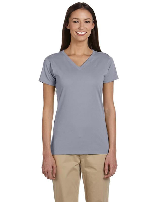 Ladies' 4.4 oz., 100% Organic Cotton Short-Sleeve V-Neck T-Shirt
