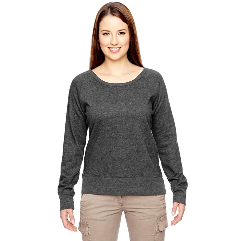 Ladies' 7 oz. Organic/Recycled Heathered Fleece Raglan Pullover