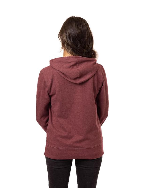 Ladies' Heathered Full-Zip Hooded Sweatshirt