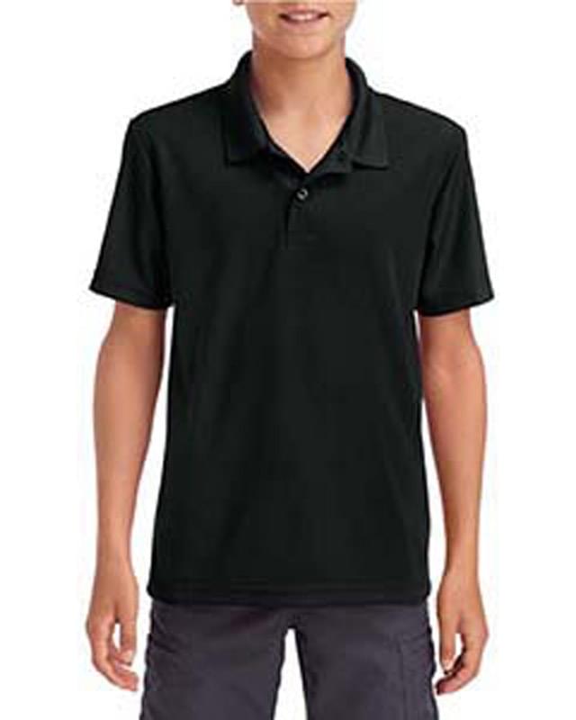 Youth Performance  Double Pique Polo