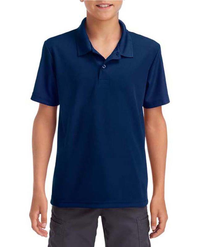 Youth Performance  Double Pique Polo