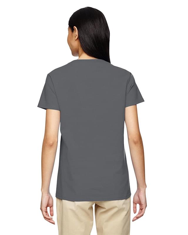 Ladies' Heavy Cotton V-Neck T-Shirt