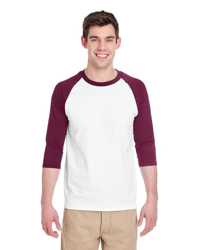 Adult Heavy Cotton 3/4-Raglan Sleeve T-Shirt Adult Heavy Cotton 3/4-Raglan Sleeve T-Shirt