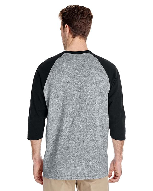 Adult Heavy Cotton 3/4-Raglan Sleeve T-Shirt