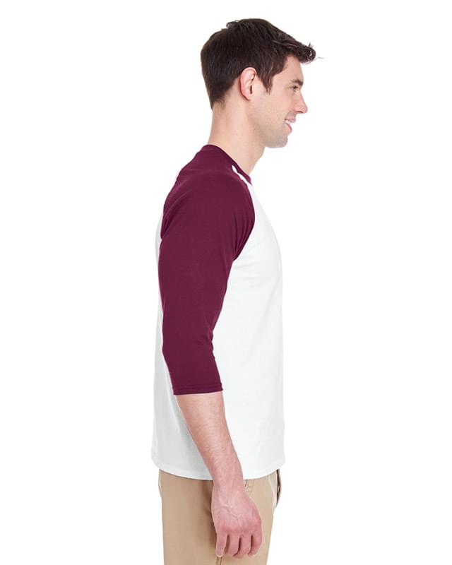 Adult Heavy Cotton 3/4-Raglan Sleeve T-Shirt