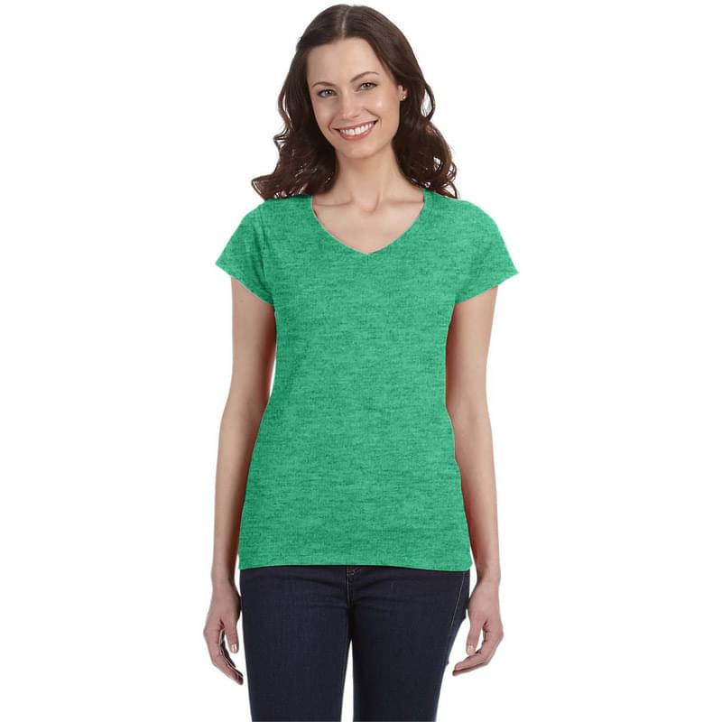 Ladies' SoftStyle 4.5 oz. Fitted V-Neck T-Shirt