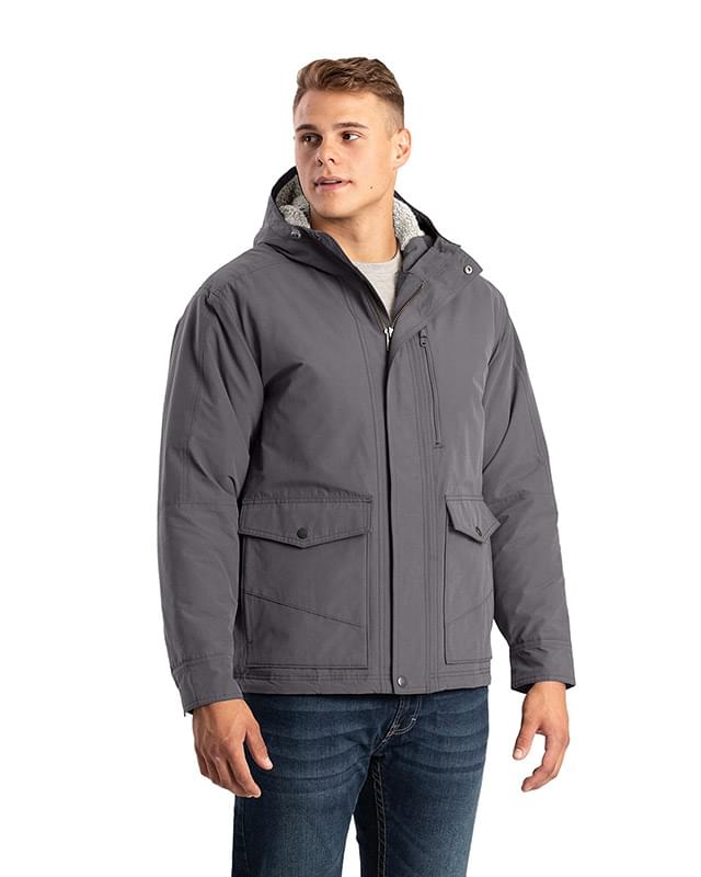 Men's Highland Quilt-Lined Micro-Duck Hooded Coat