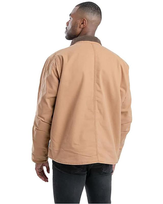 Tall Vintage Washed Sherpa-Lined Work Jacket